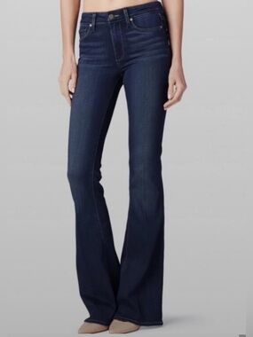 Paige Jeans High-Rise Dark Blue Flare Jeans